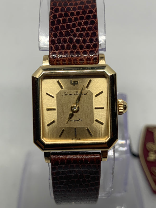 Lucien Piccard Classic Dress 14K Solid Gold Ladies Watch