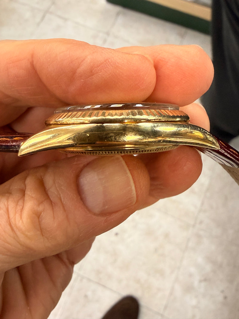 Rolex Datejust 36 36mm 1601 18K Solid Yellow Gold Gold Dial Automatic Watch Unpolished Case