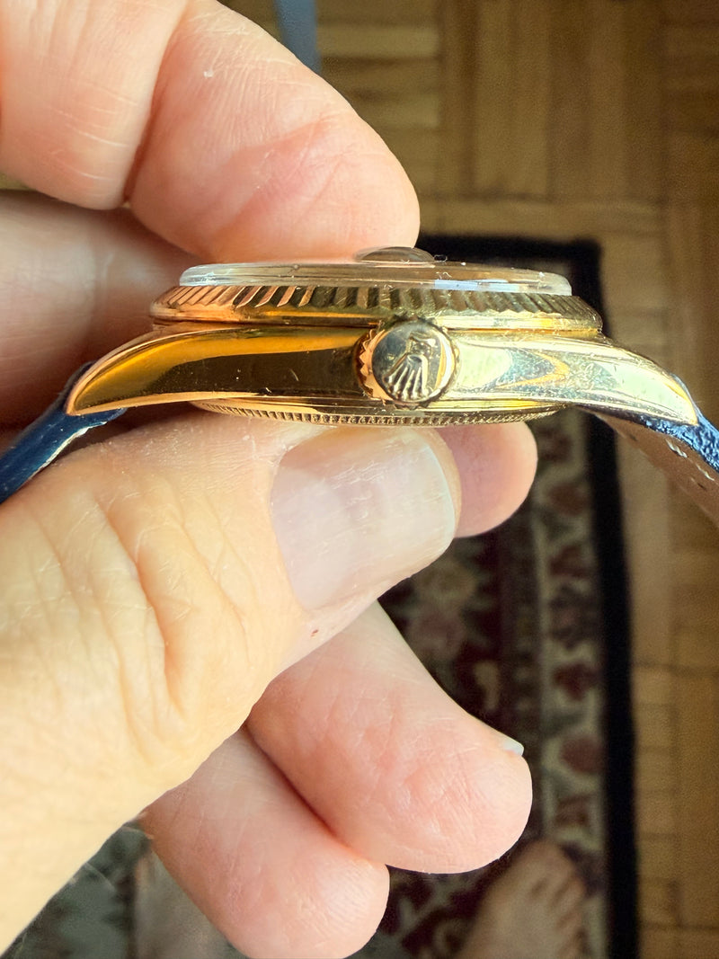 Rolex Datejust 36 36mm 1601 18K Solid Yellow Gold Gold Dial Automatic Watch Unpolished Case