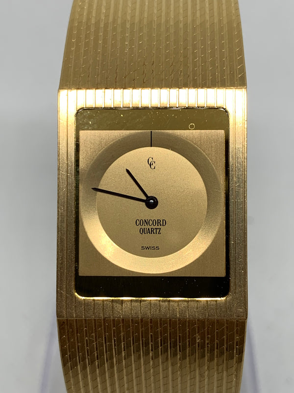 Concord Delirium Ultra thin Solid 18k Yellow Gold 1990s Watch