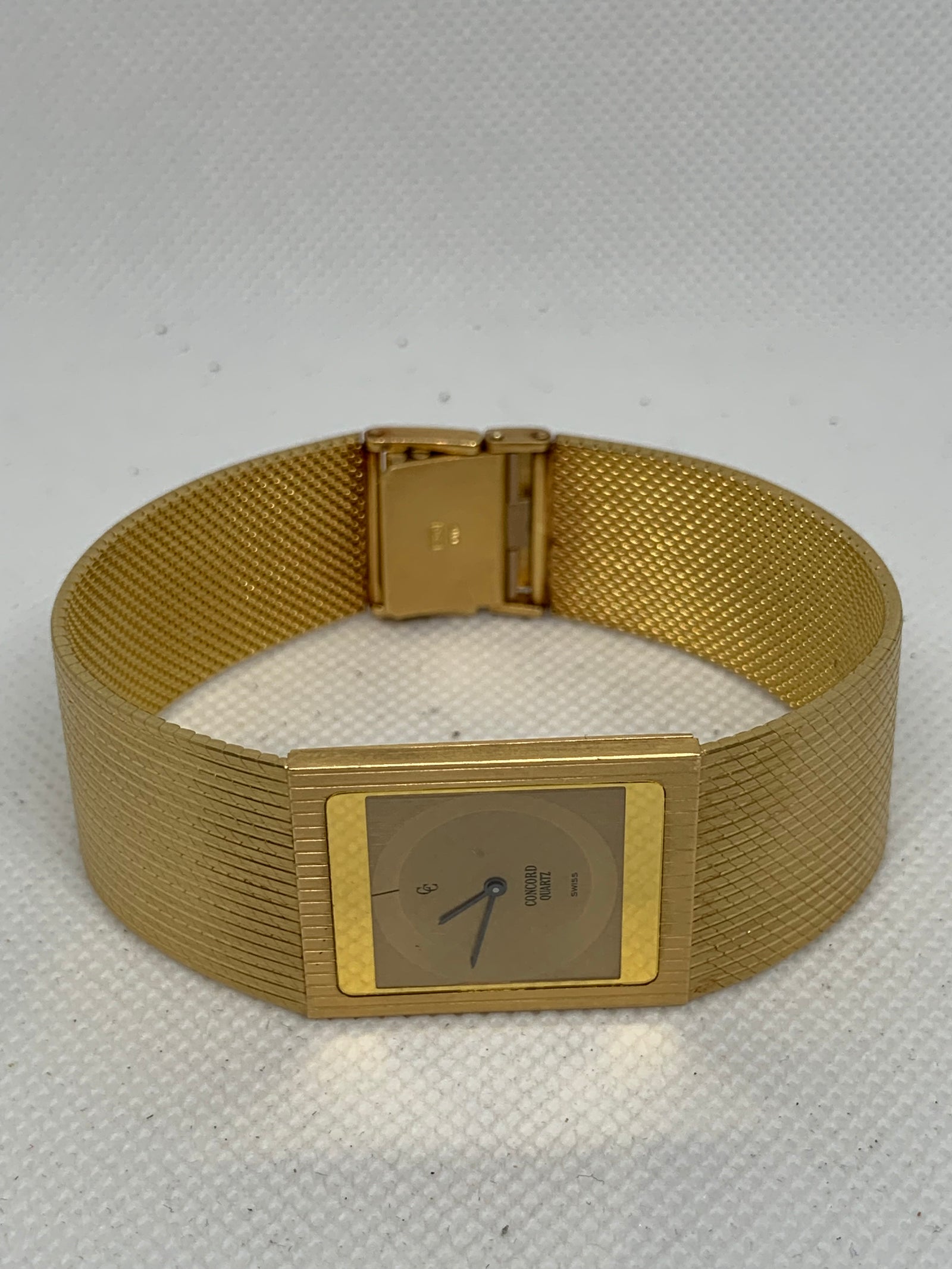 Concord Delirium 18k solid yellow gold Vintage Small Tank Watch Leather Band E… Concord Delirium Diamonds Ultra-Thin – Analog:Shift main image 2