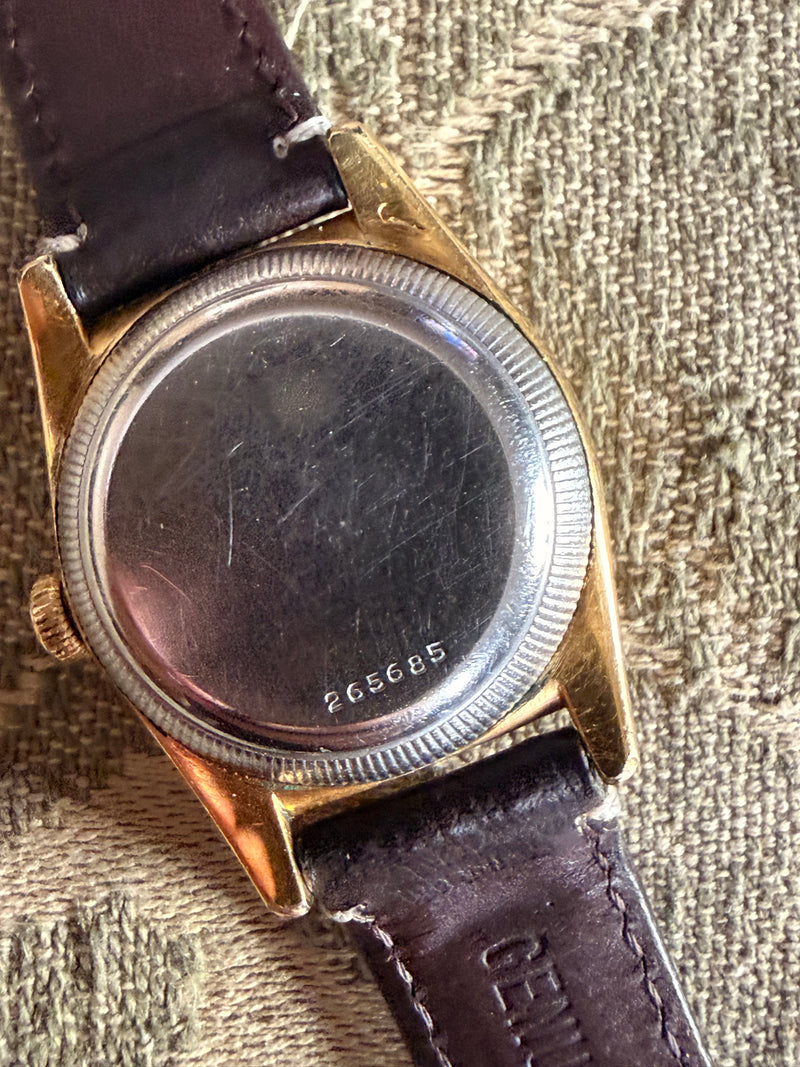 Rolex Oyster Perpetual Bubble Back Chronometer Military Watch 2940