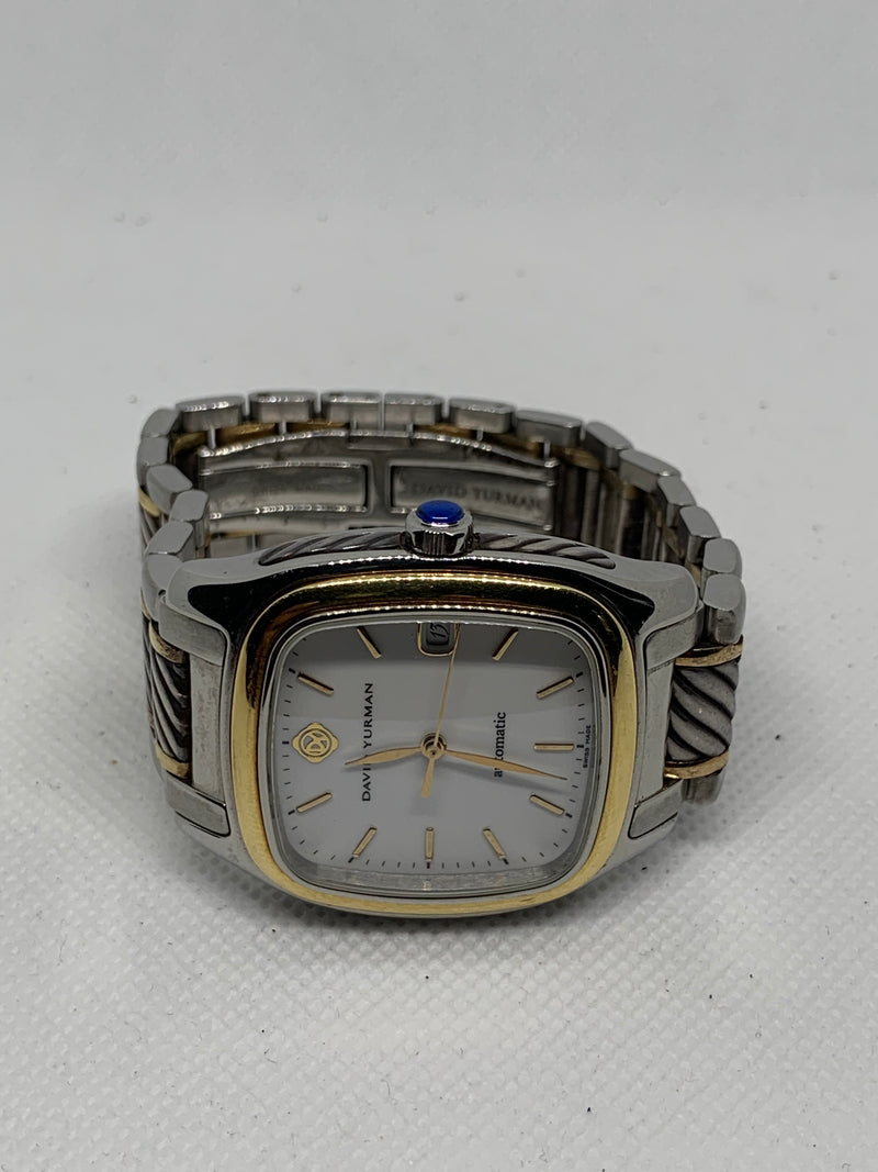 David Yurman T301-LS8 Steel Silver & Yellow Gold Thoroughbred Automatic Watch