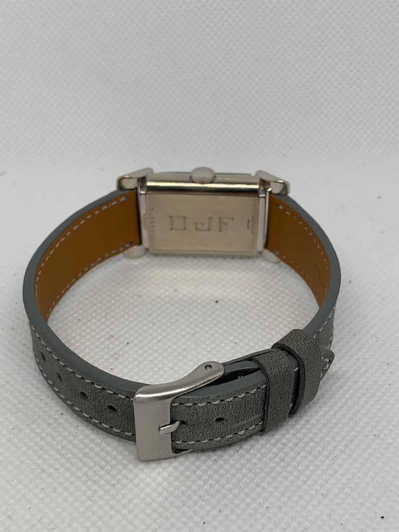 Bulova Rare 14K solid White Gold Tank Watch