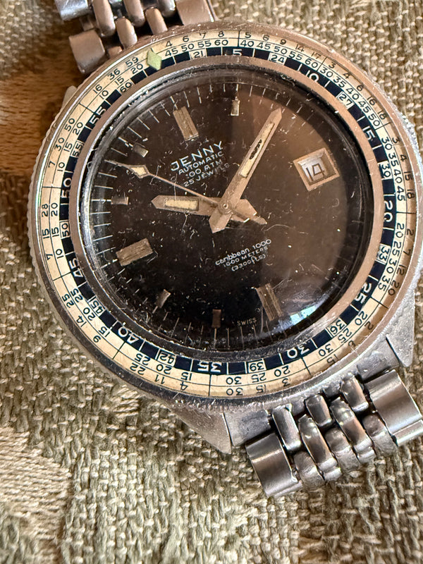 Jenny Caribbean 1000 with Depth Scale Bezel Original Bracelet