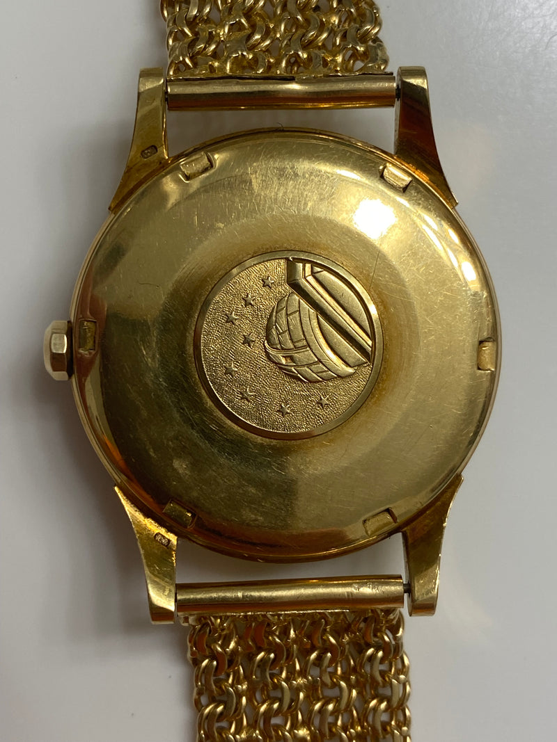 Omega Constellation Vintage 34mm 18k Yellow Gold Pie Pan Dial