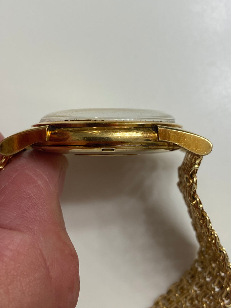Omega Constellation Vintage 34mm 18k Yellow Gold Pie Pan Dial