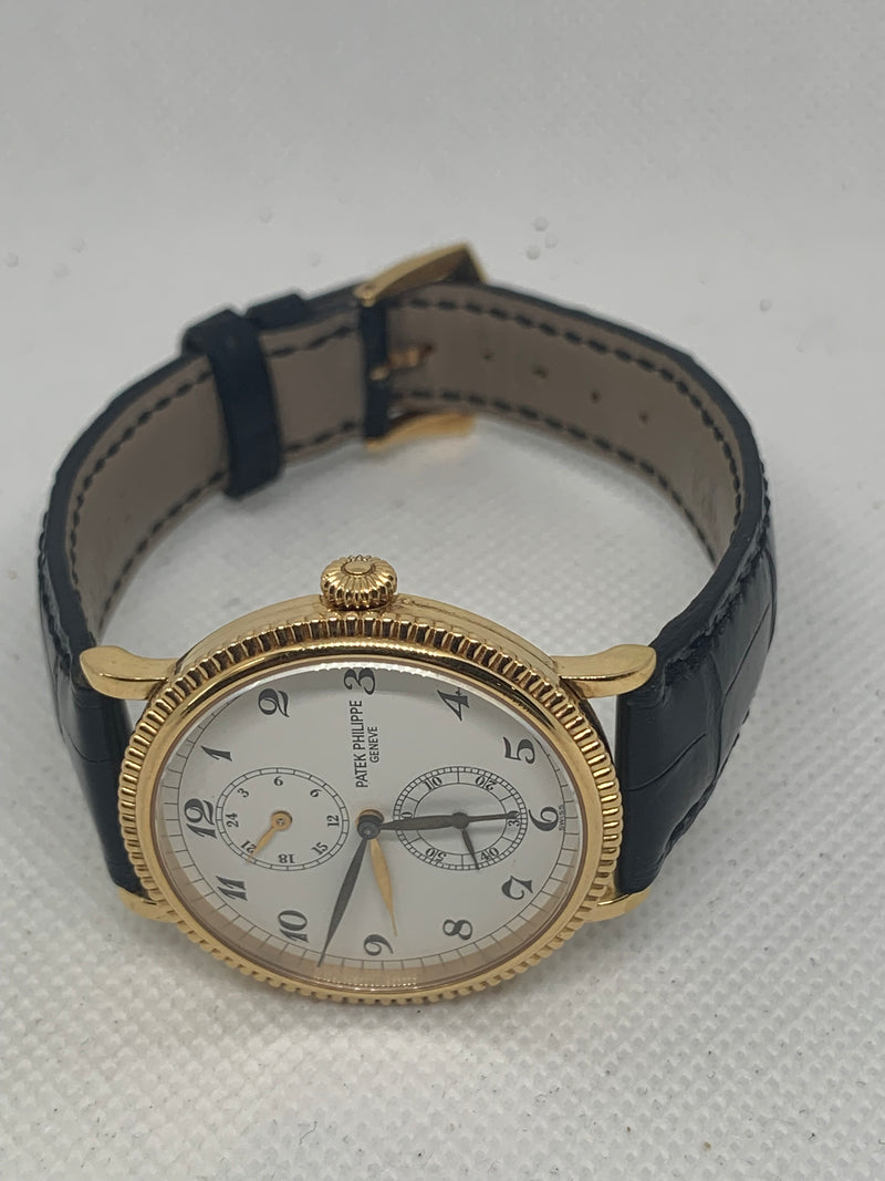 Patek Philippe Travel Time 5034 18K Yellow Gold Mens Watch Box/Papers 5034J
