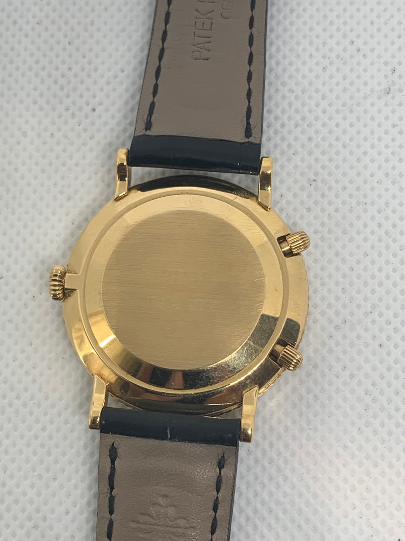 Patek Philippe Travel Time 5034 18K Yellow Gold Mens Watch Box/Papers 5034J