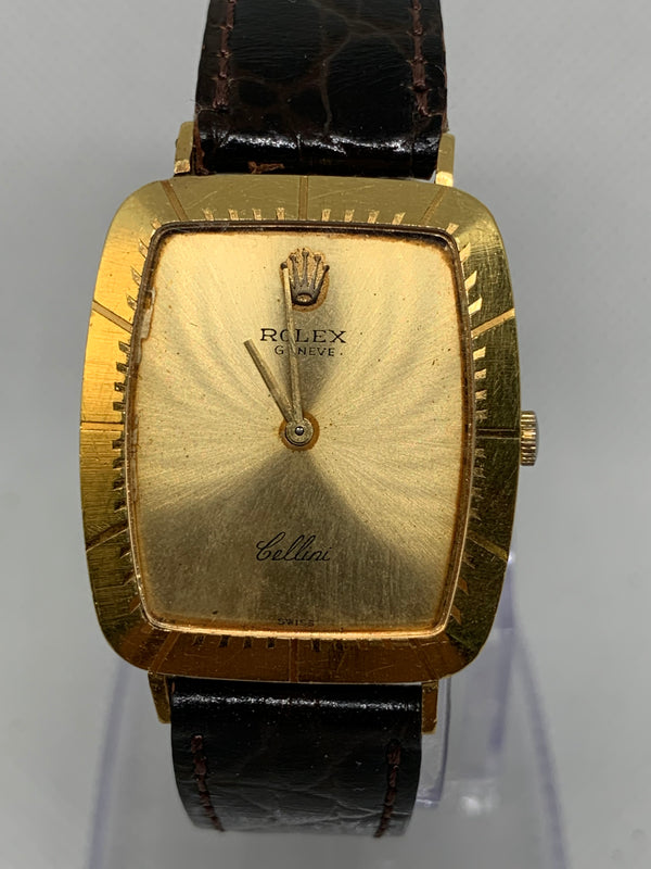 Rolex Cellini 18k Solid Gold Men's Vintage Watch 4087