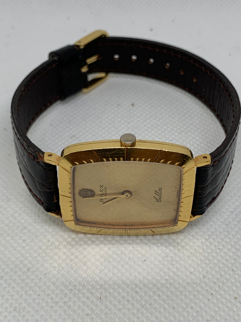 Rolex Cellini 18k Solid Gold Men's Vintage Watch 4087