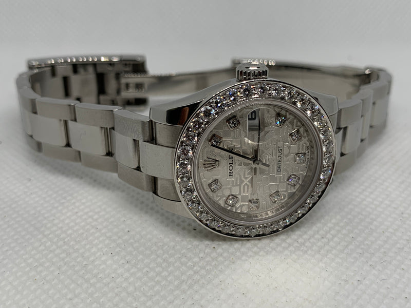 Rolex Lady-Datejust Women's New Style Steel Datejust Factory Silver Anniversary Diamond Dial Diamond Bezel