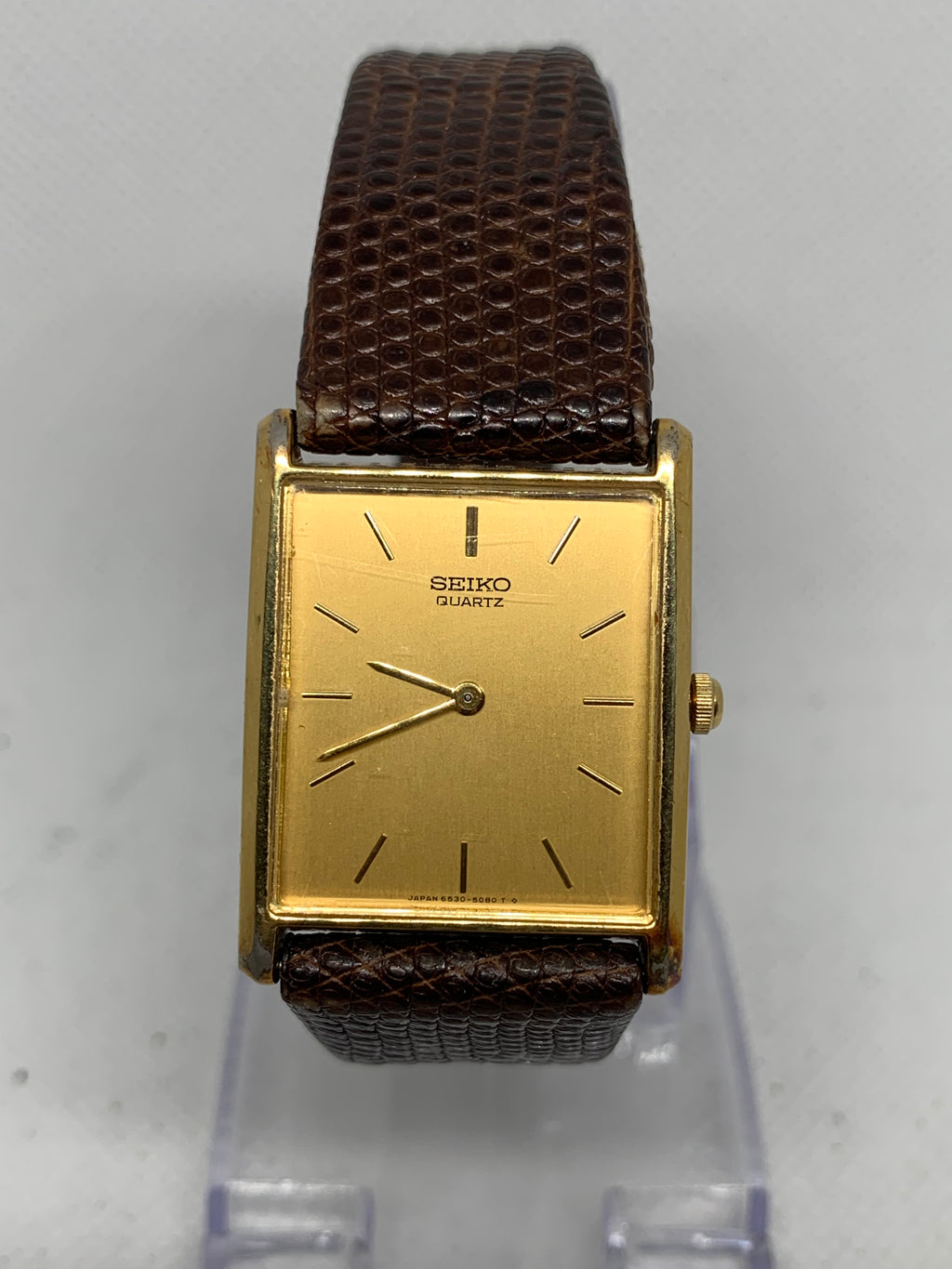 Seiko Quartz Slim Dress Tank Watch Ref 6530-5079 – Windsor Jewels