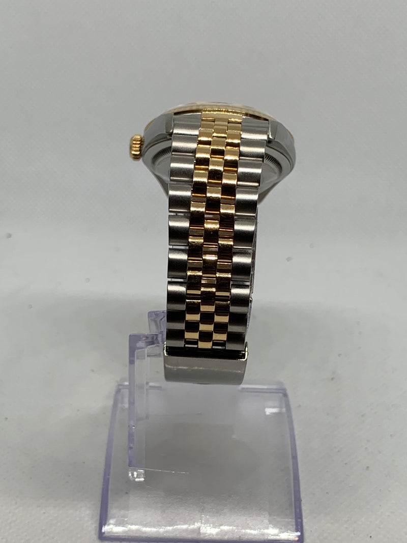 Rolex Datejust 36 Mens Datejust 16233 Factory Diamond Dial 18k Yellow Gold & Steel Watch