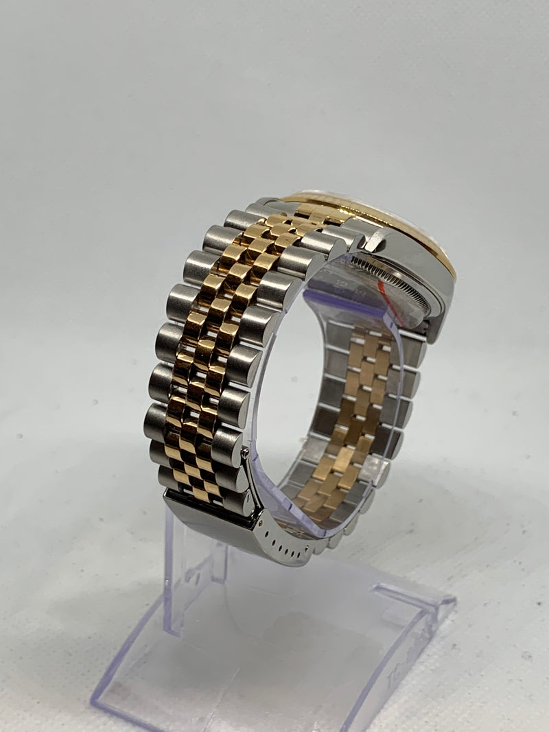 Rolex Datejust 36 Mens Datejust 16233 Factory Diamond Dial 18k Yellow Gold & Steel Watch