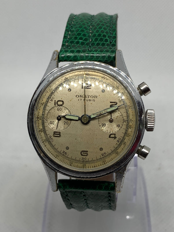 Orator Chronograph Vintage Watch Swiss Military Style WW2