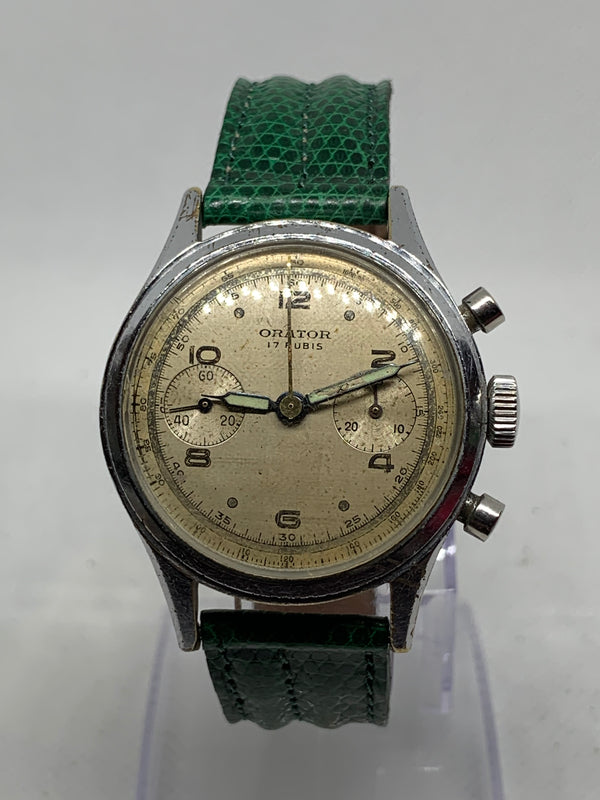 Orator Chronograph Vintage Watch Swiss Military Style WW2