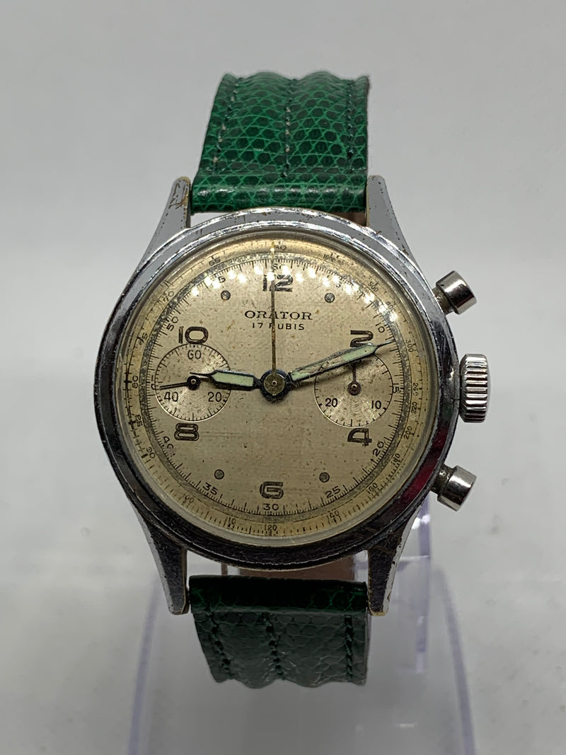 Orator Chronograph Vintage Watch Swiss Military Style WW2
