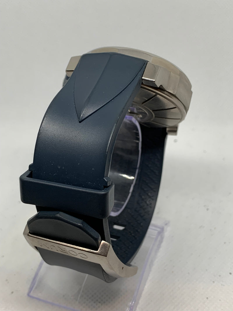 Corum Admiral's Cup Competition 48 Black Face Rubber Strap Maritime Flag Dial