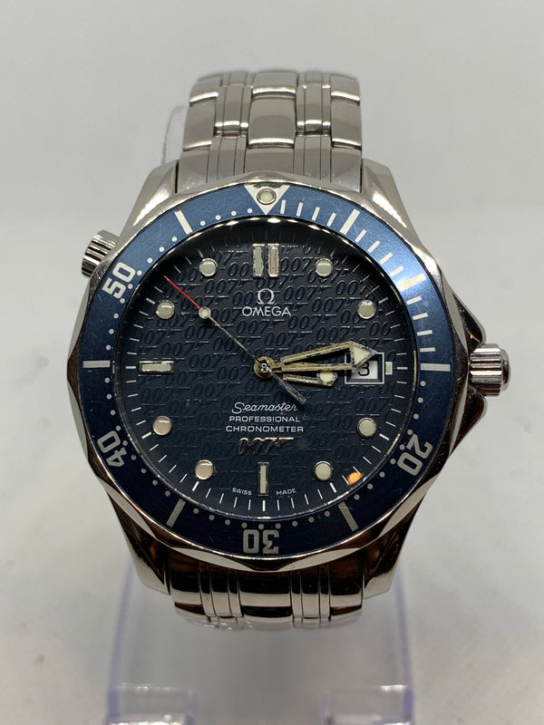 Omega Seamaster Diver 300 M James Bond 300m 007 Logo 40th Anniversary 41.5MM Watch Ref 2537.80 With Box