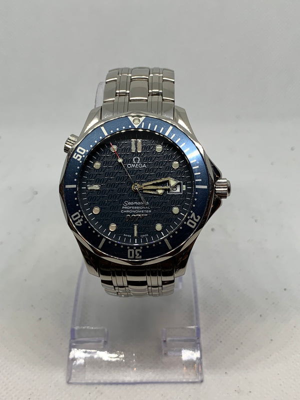 Omega Seamaster Diver 300 M James Bond 300m 007 Logo 40th Anniversary 41.5MM Watch Ref 2537.80 With Box