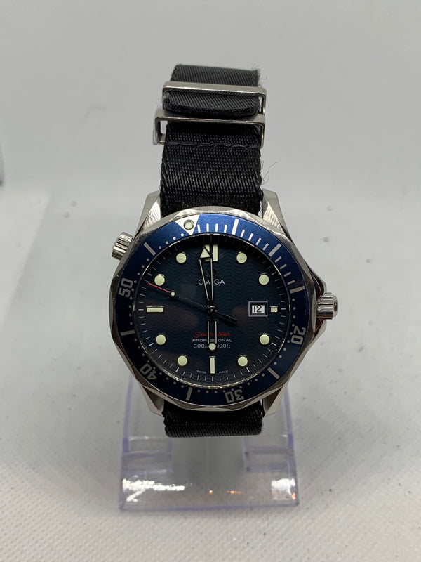 Omega Seamaster Diver 300 M PROFESSIONAL 2221.80 DIVER LARGE BLUE MENS WATCH FULL SET