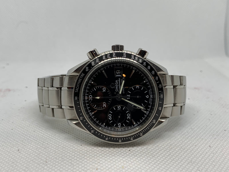 Omega Speedmaster Date Ref. 32105000 black dial steel bracelet Full Set 2013