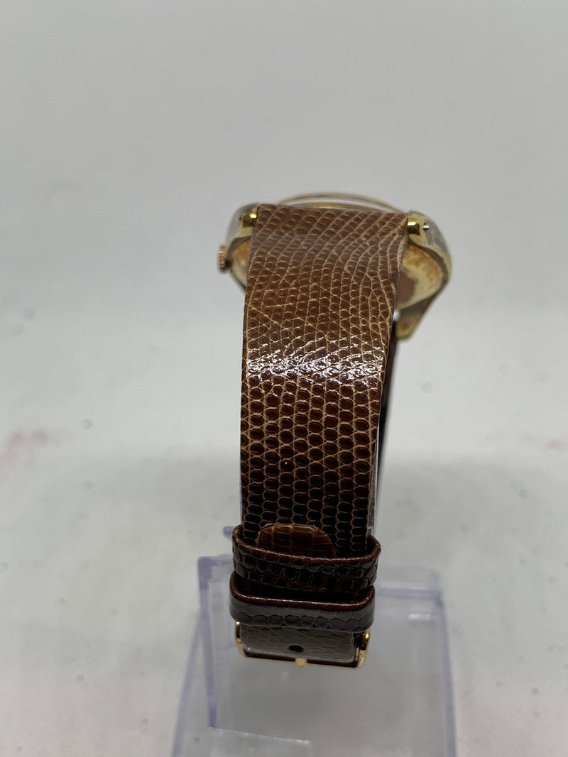 IWC mens 18k solid gold cal89 manual wind dress watch c 1950s box patina nos unpolished