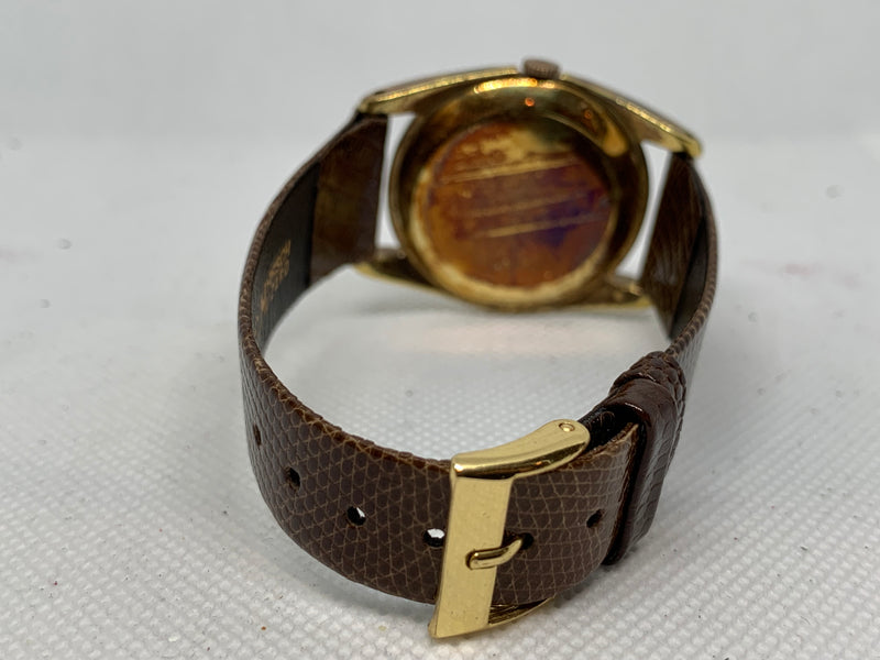 IWC mens 18k solid gold cal89 manual wind dress watch c 1950s box patina nos unpolished