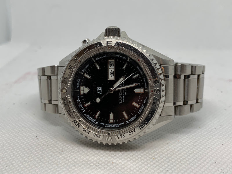 Seiko Kinetic [Vintage] SEIKO Landmaster AGS SBBW005 5M23-6A20 Kinetic Quartz Men's Watch JPN