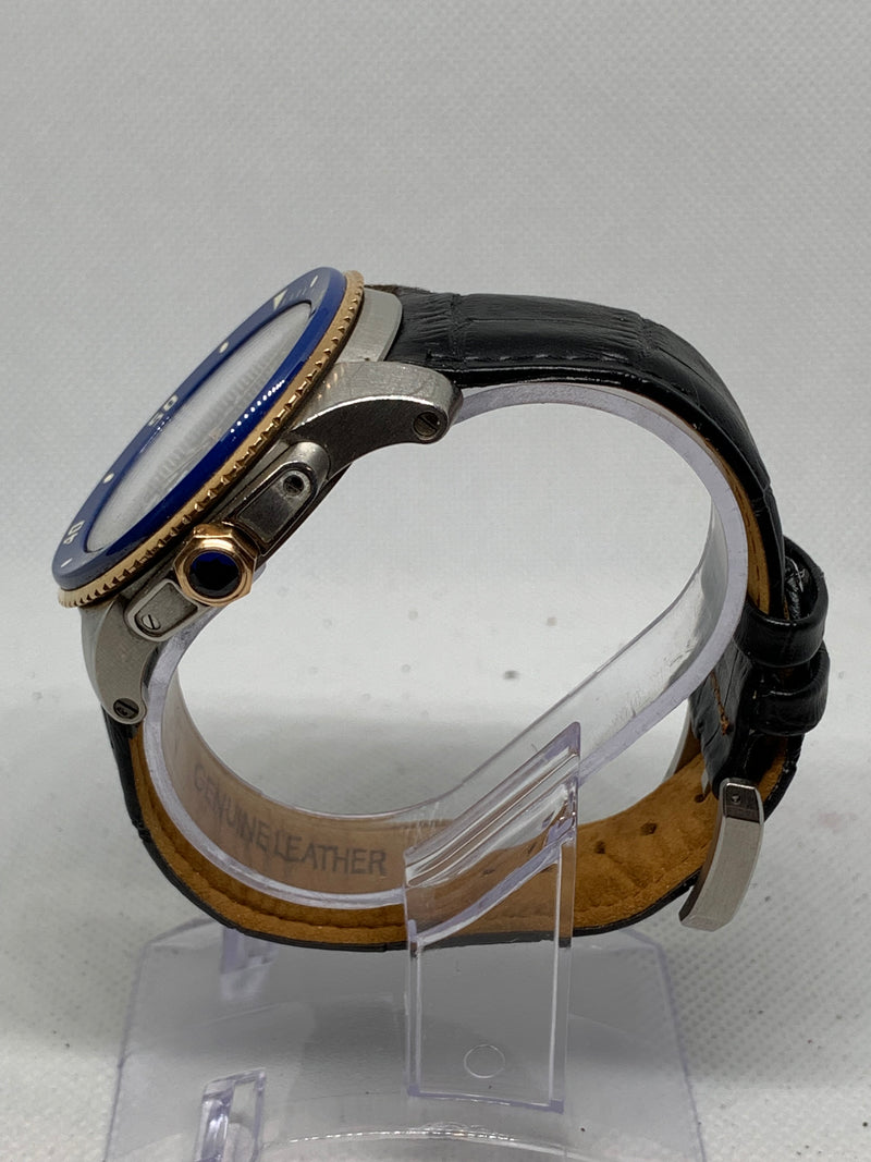 Cartier Calibre de Cartier Diver Steel & 18k Rose Gold Bezel Blue 42mm Watch W2CA0008 3729