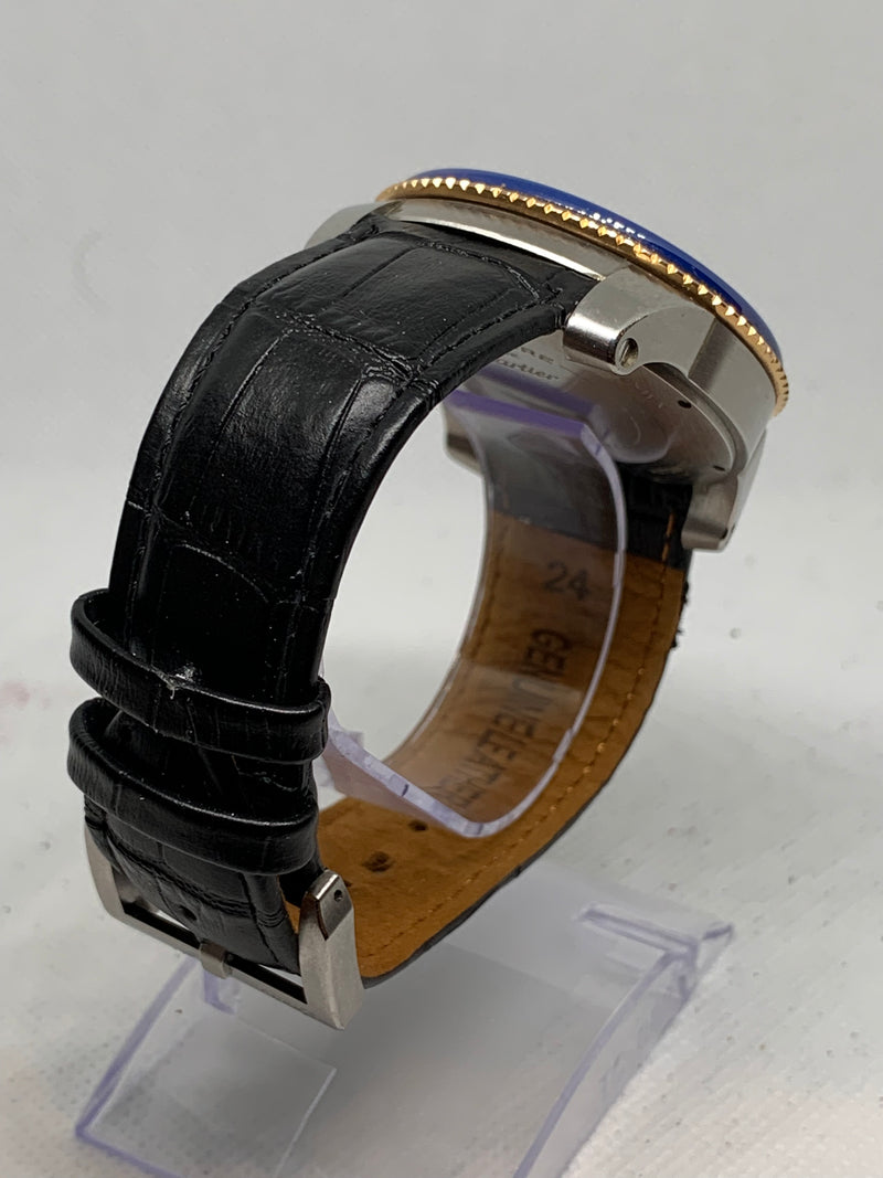 Cartier Calibre de Cartier Diver Steel & 18k Rose Gold Bezel Blue 42mm Watch W2CA0008 3729