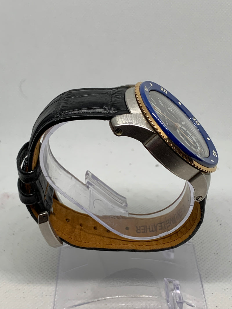 Cartier Calibre de Cartier Diver Steel & 18k Rose Gold Bezel Blue 42mm Watch W2CA0008 3729