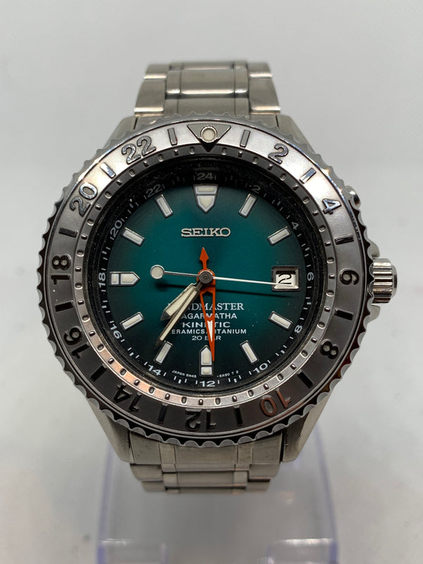 Seiko Kinetic Landmaster Sagarmatha 41mm Titanium LE Watch (SBCW021) 5M45-6A80