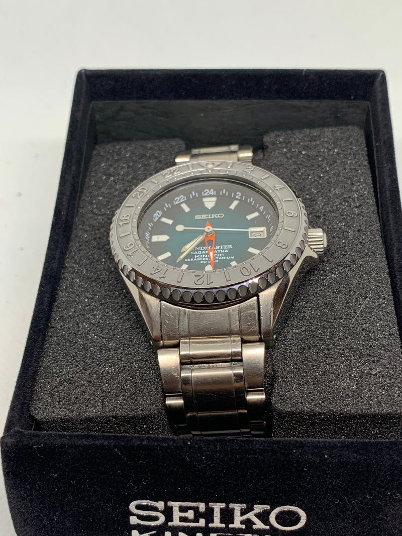Seiko Kinetic Landmaster Sagarmatha 41mm Titanium LE Watch (SBCW021) 5M45-6A80