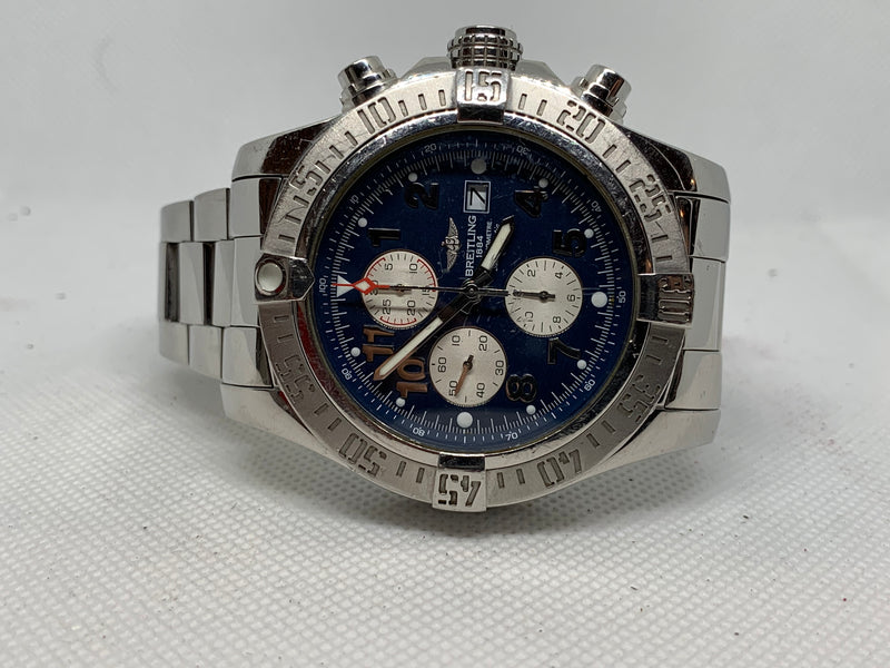Breitling Super Avenger II A13371111C1A1 Blue Dial Stainless Steel Watch
