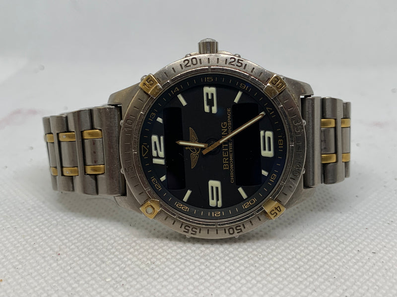 Breitling Aerospace F75362 40mm Blue Dial Titanium Box