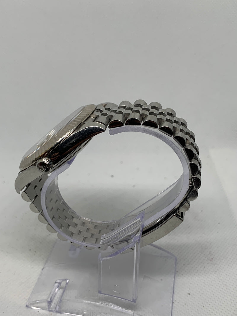 Rolex Datejust 41 Steel Jubilee Bright Blue Diamond Dial 126334 Box