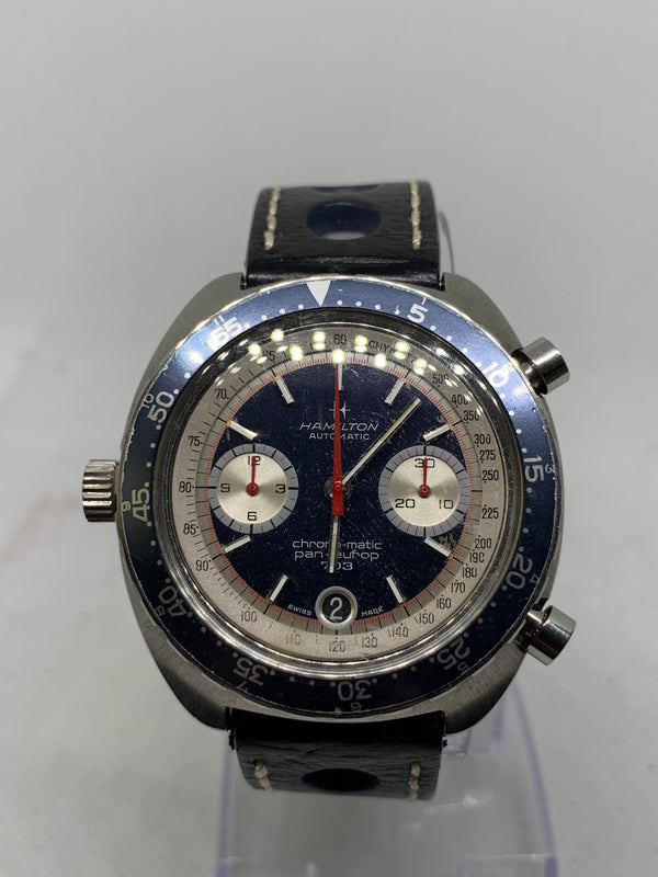 Hamilton Pan Europ 1969 Automatic Chrono-Matic Pan Europ 703 Chronograph RARE Heuer Cal.11