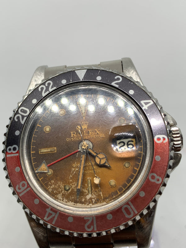 Rolex GMT-Master 1675 tropical brown gilt OCC PCG Dial