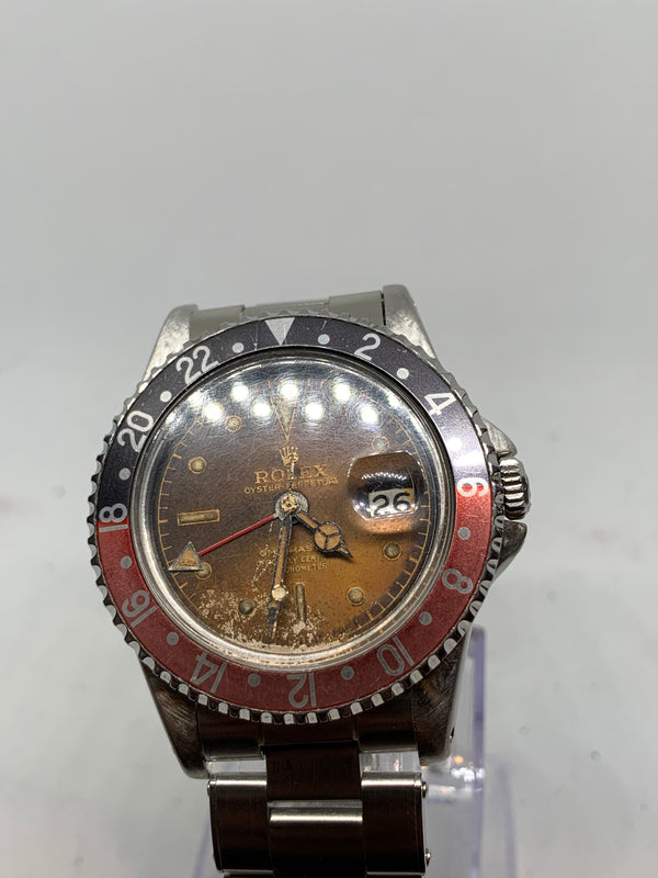 Rolex GMT-Master 1675 tropical brown gilt OCC PCG Dial