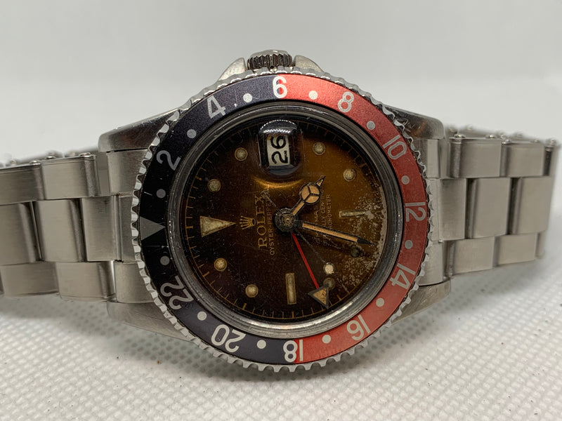 Rolex GMT-Master 1675 tropical brown gilt OCC PCG Dial