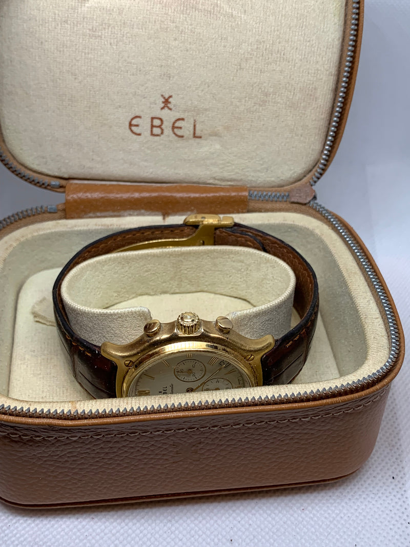 Ebel 1911 Chronograph Ref 8134901 18K Solid Gold Full Set