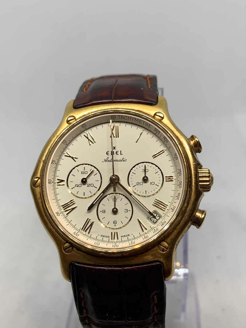 Ebel 1911 Chronograph Ref 8134901 18K Solid Gold Full Set