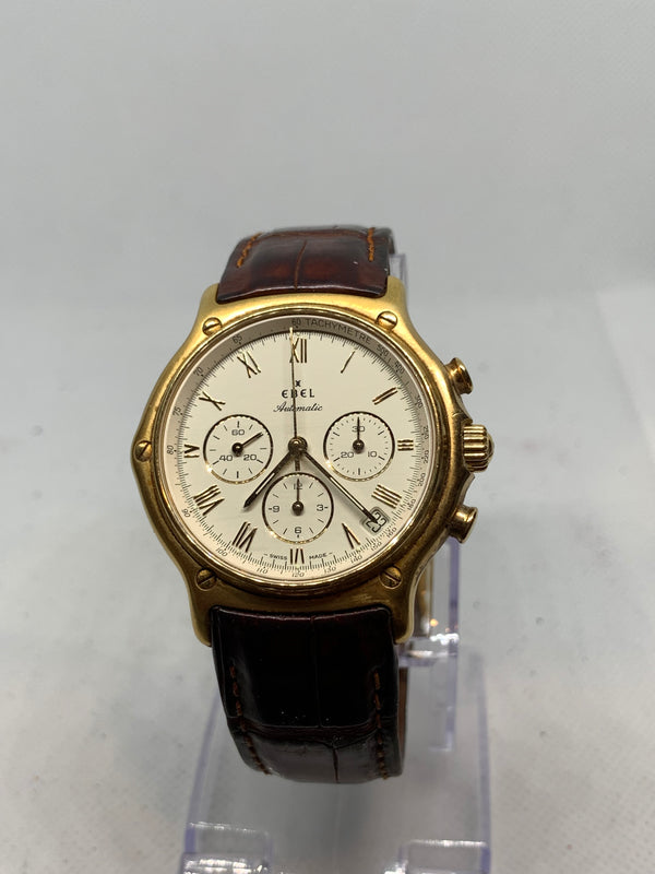 Ebel 1911 Chronograph Ref 8134901 18K Solid Gold Full Set