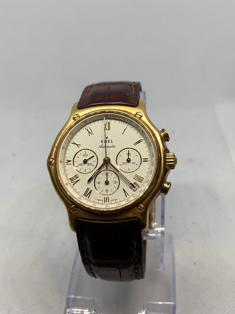 Ebel 1911 Chronograph Ref 8134901 18K Solid Gold Full Set