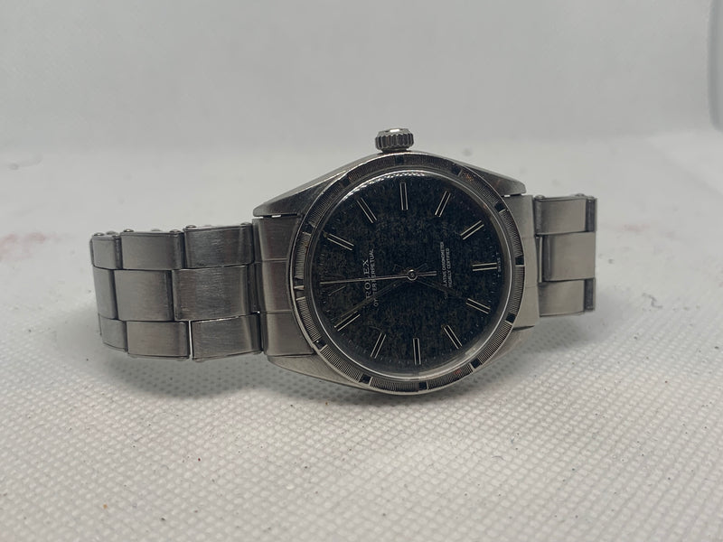 Rolex Oyster Perpetual 34 Blue Dial Ref 1003. Original Bracelet Ultra Rare 1520 Chronometer