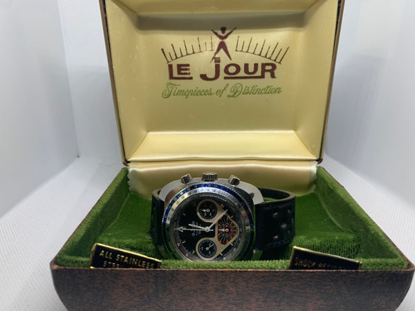 Lejour Flygraf Vintage watch Box and Papers Full Set Excellent condition