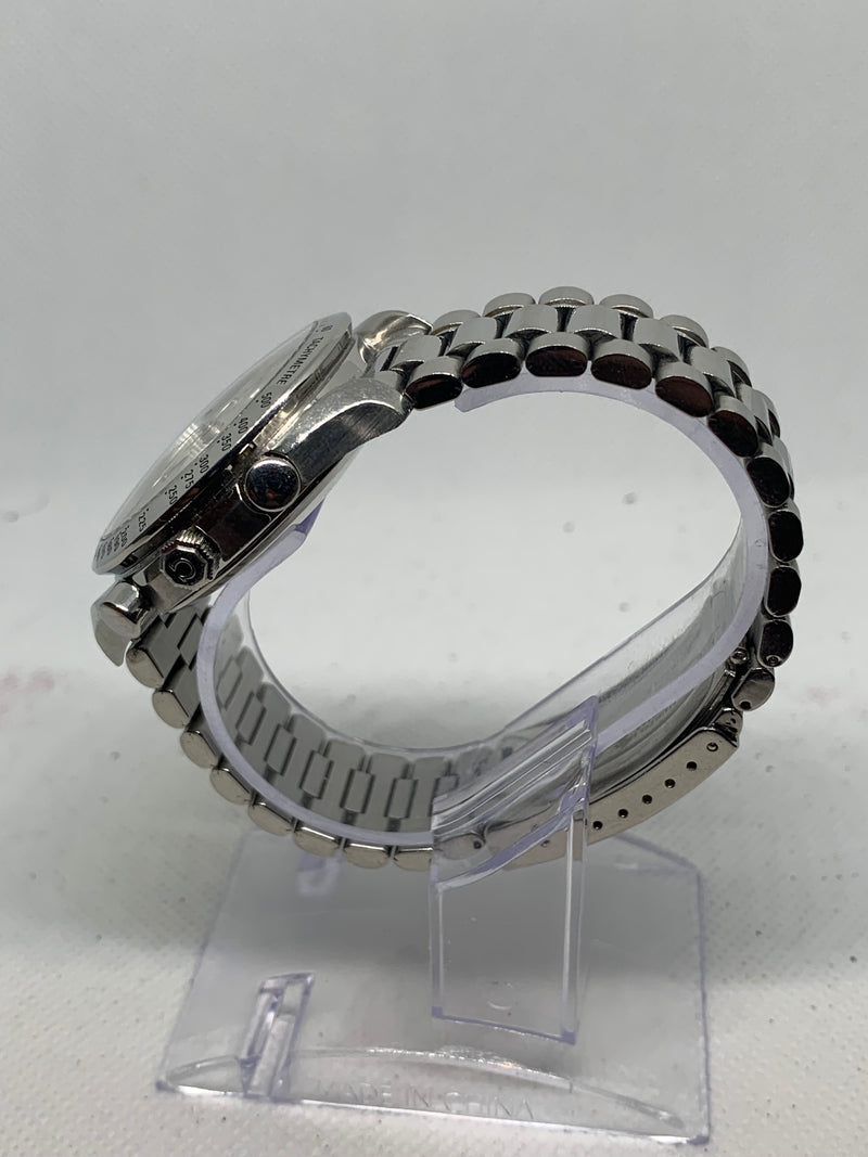 Omega Speedmaster Day Date Reference 3521.30 1990s Triple Date Automatic White Dial 39mm Case