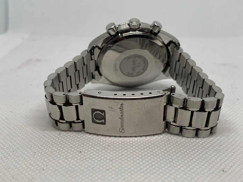 Omega Speedmaster Day Date Reference 3521.30 1990s Triple Date Automatic White Dial 39mm Case